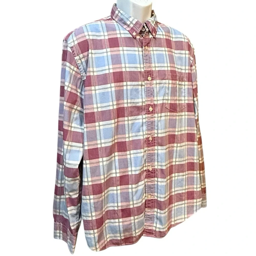 Banana Republic Button Down Plaid Mens‎ XL Camden Fit Shirt Long Sleeve Cotton